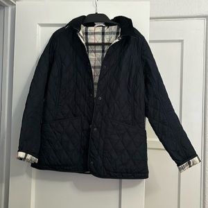 Navy Barbour Deveron Quilted Jacket Womens size 6 US